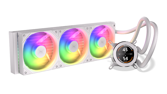 Chłodzenie AiO Krux HydroGlance 360 ARGB LCD White - foto 1