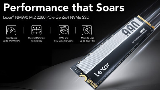 Dysk SSD Lexar NM990 PCIe 5.0: do 14 000 MB/s transferu - foto 5