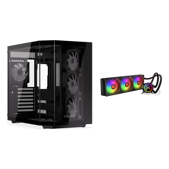 Obudowa KRUX Empero + Chłodzenie AiO KRUX HydroX 360 ARGB - foto 1